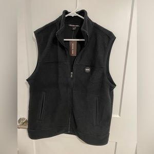 Michael Kors fleece vest in black brand new